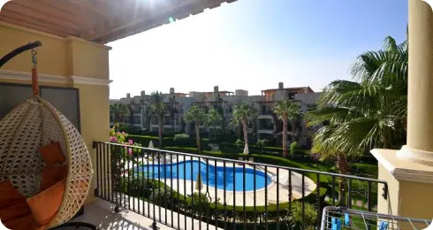 Studio with Pool View